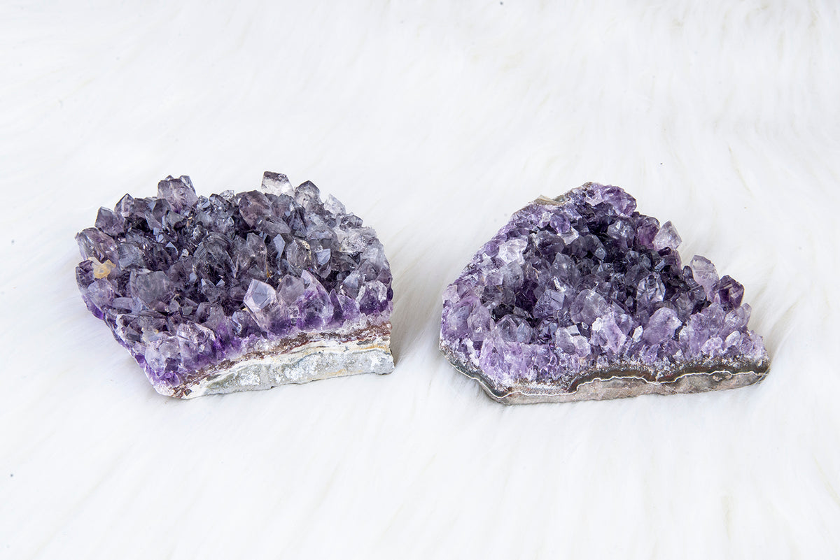 2 Amethyst Crystal Clusters