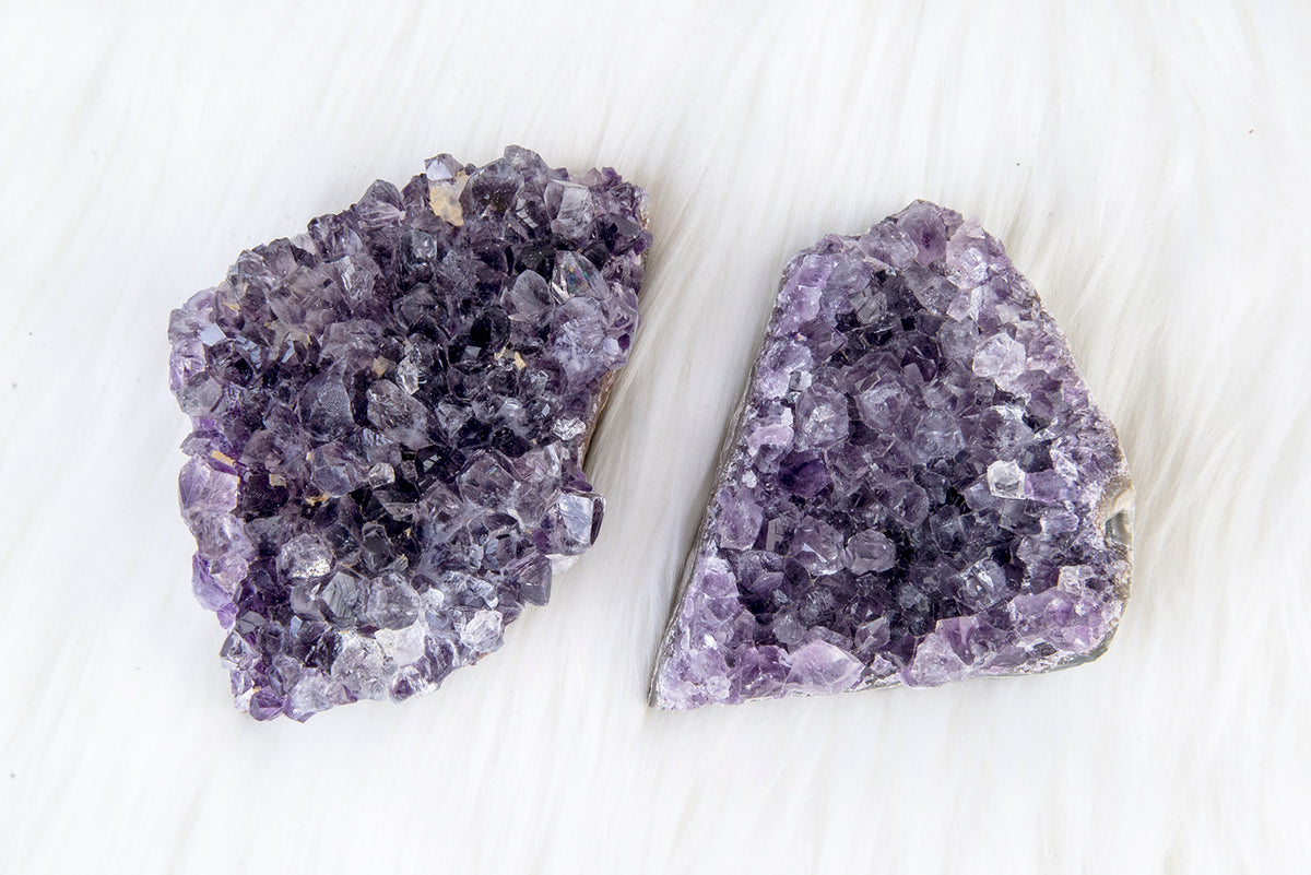 2 Amethyst Crystal Clusters
