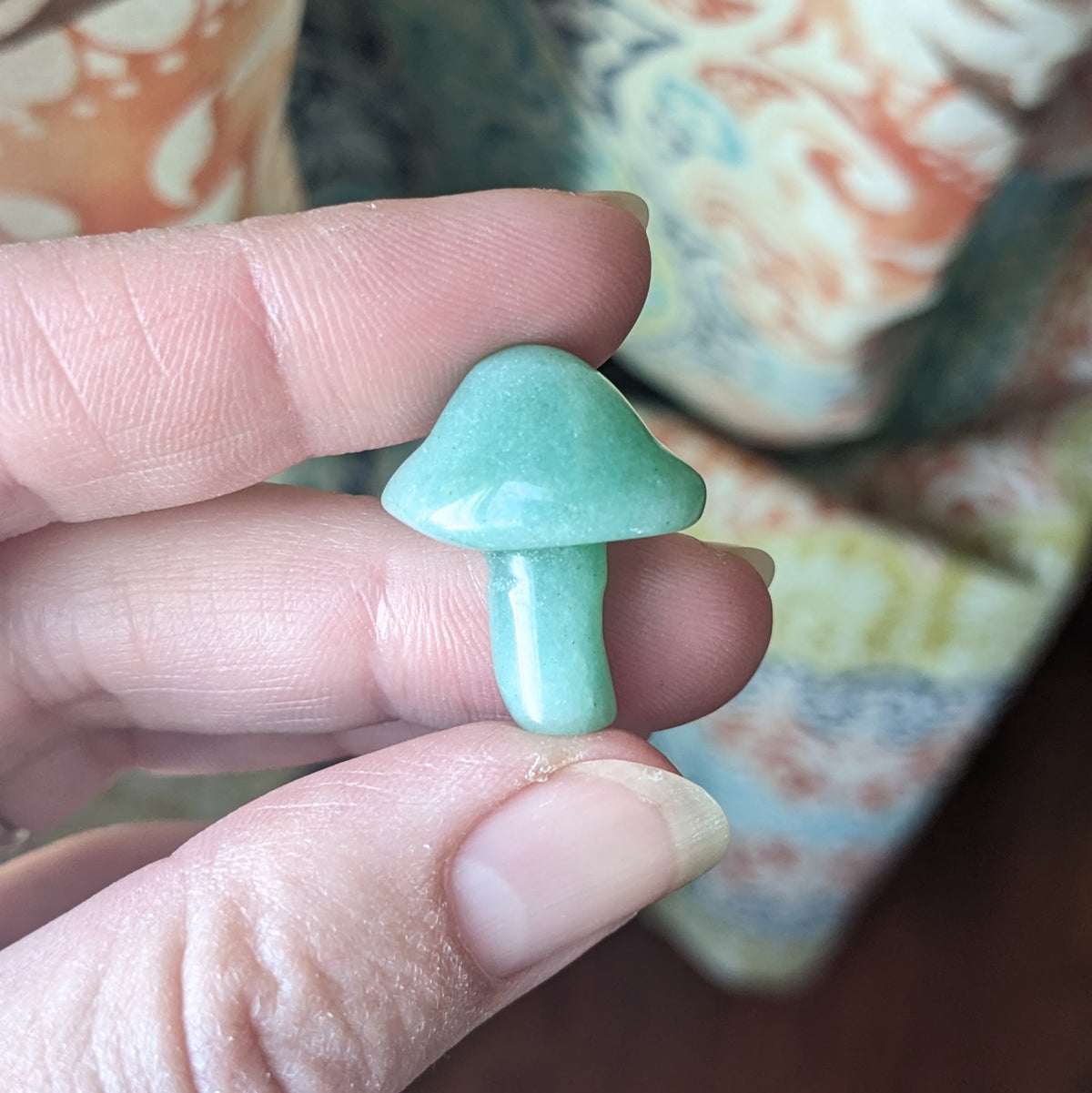 Green Aventurine Carved Mushroom