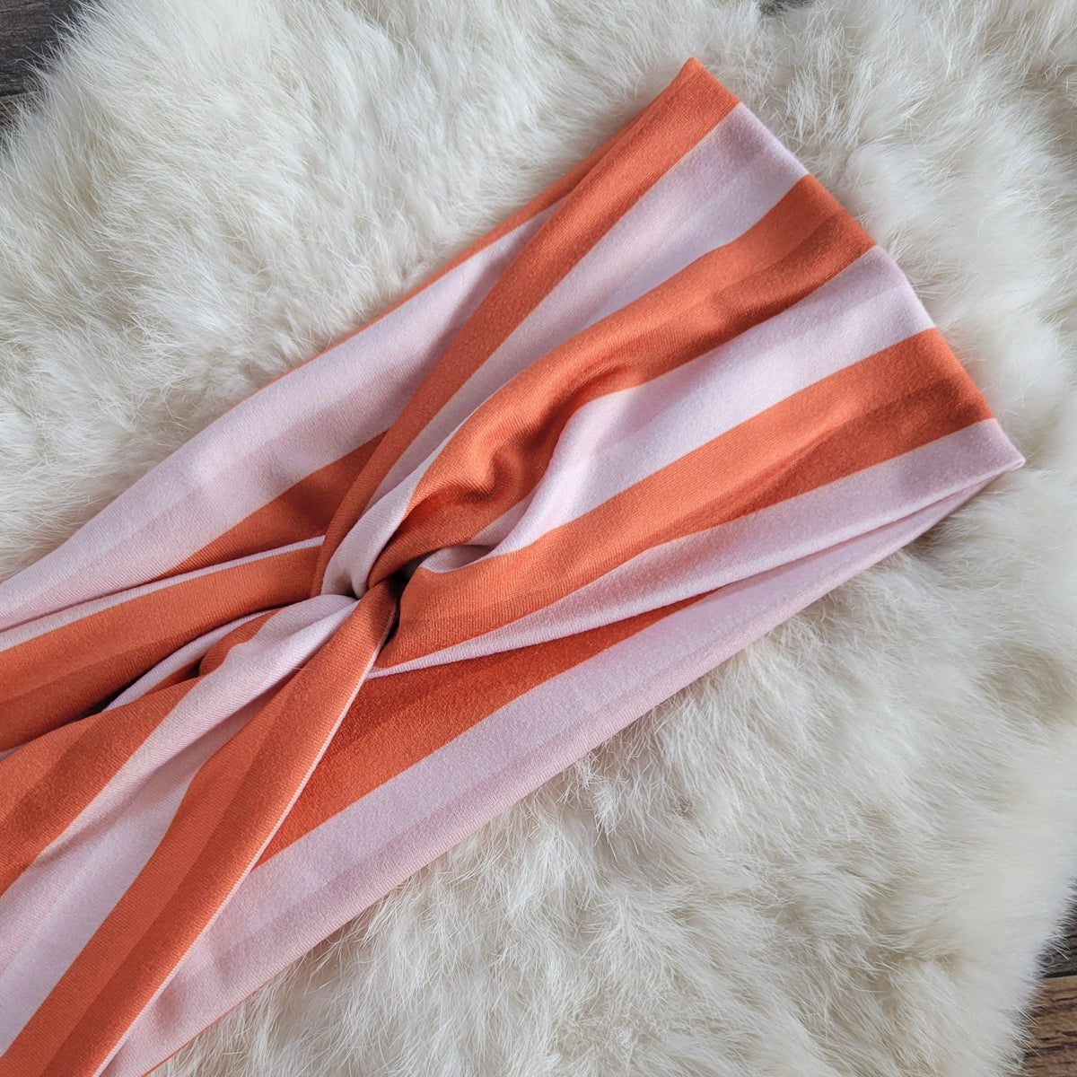 Orange Fall Striped Headband