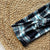 Black, Blue, and White Plaid Knit Twist Headband *