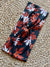Petals on Black Knit Twist Headband