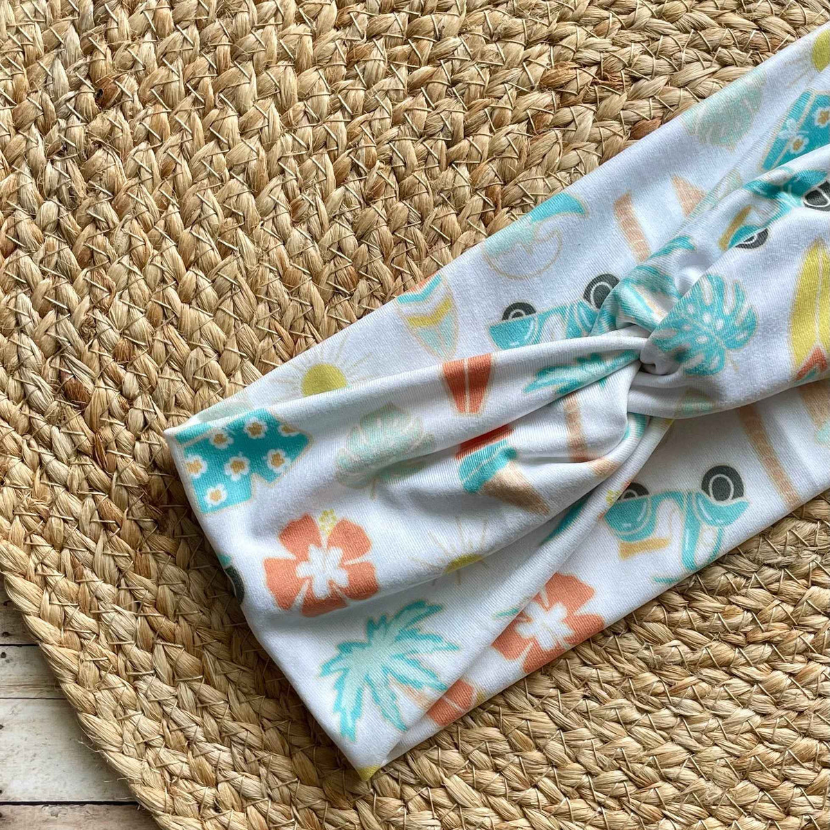 Tropical Summer Knit Twist Headband