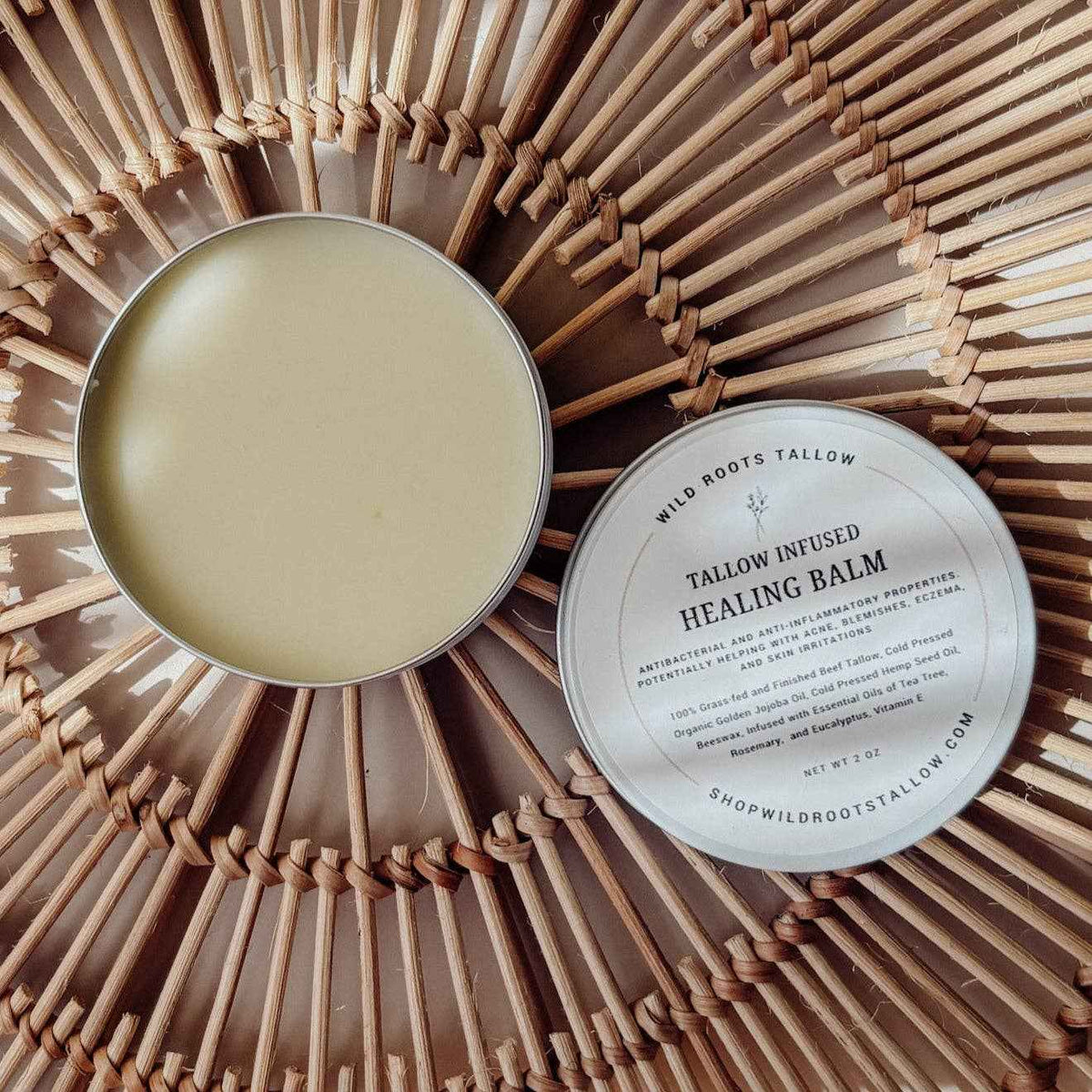 Herb-Infused Tallow Healing Balm | Botanical Skin Repair 