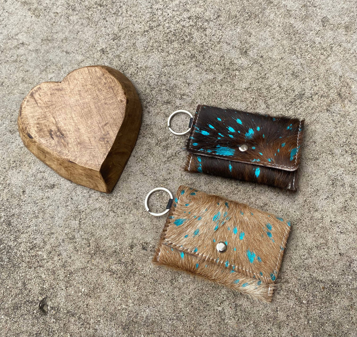 Acid Turquoise Cowhide wallet
