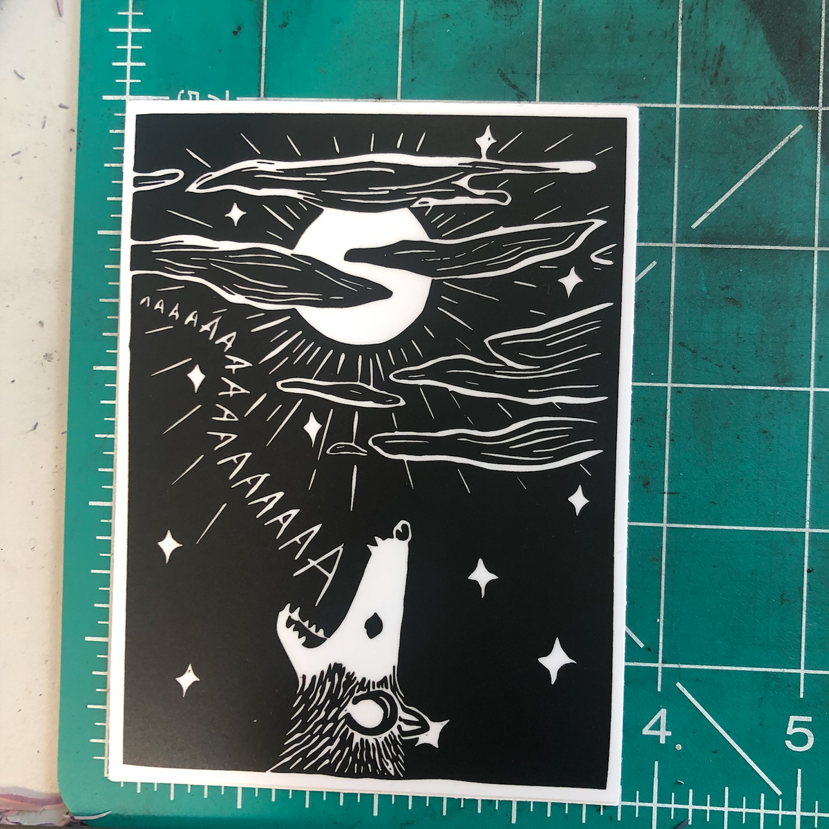 Screaming Possum Sticker - Weatherproof Vinyl