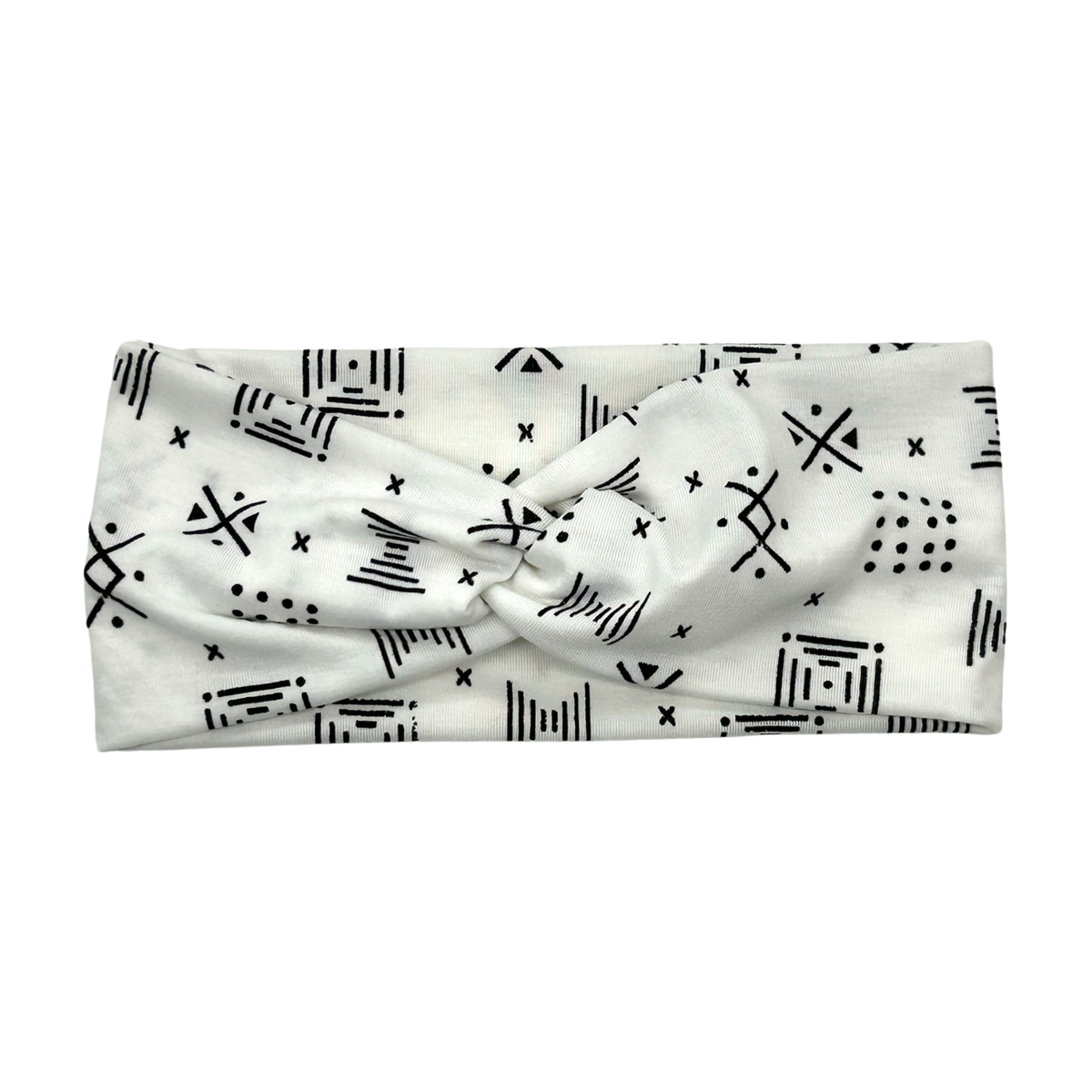 Black &amp; White Twist Knit Headband