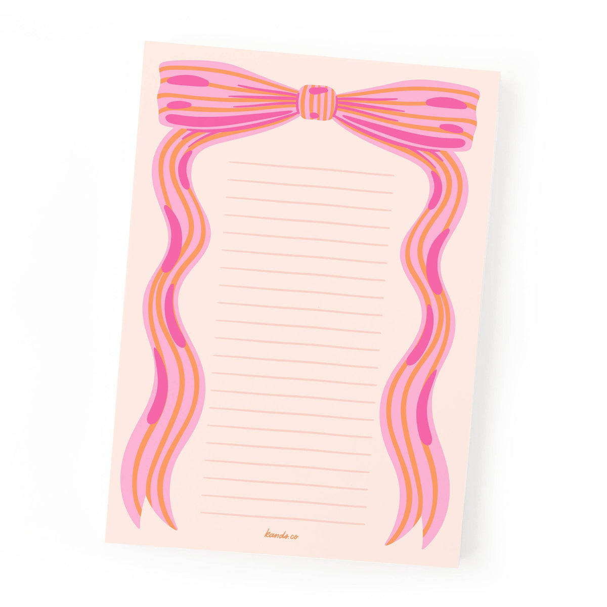 Pink Feminine Bow Notepad
