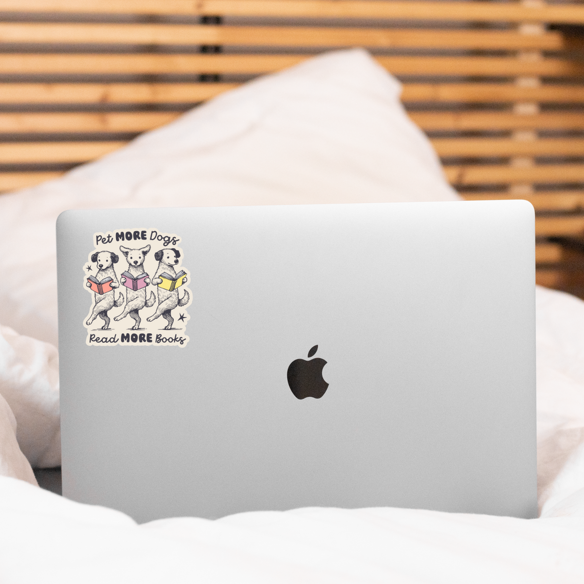Pet More Dogs Read More Books Vinyl Sticker