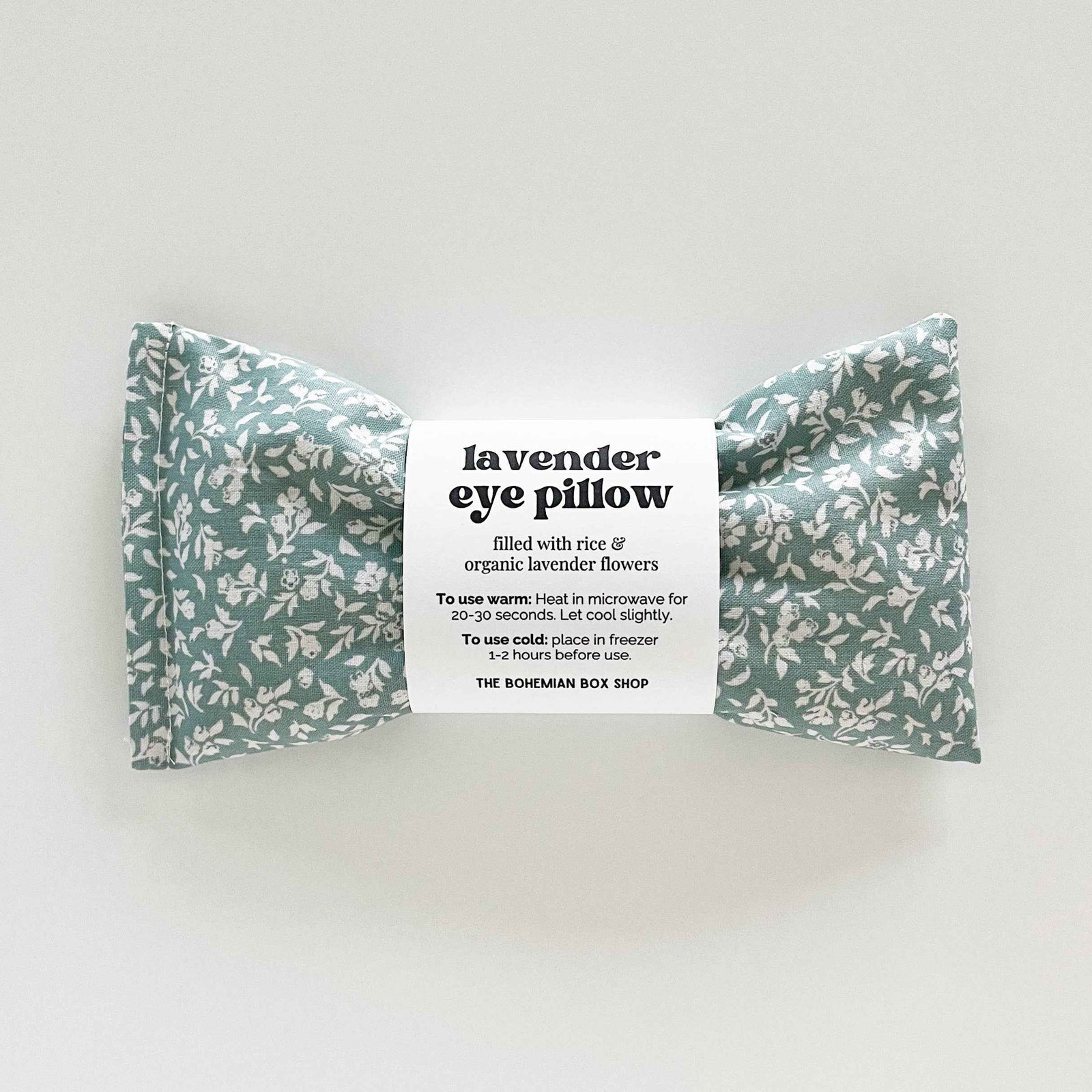 Cottage Green Floral Lavender Eye Pillow