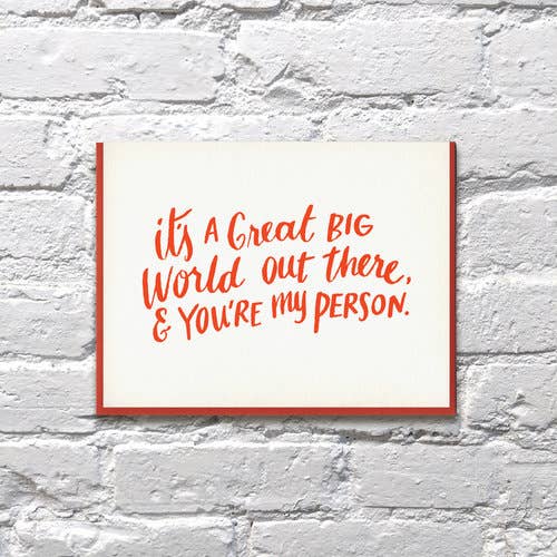 You&#39;re My Person Love Greeting Card