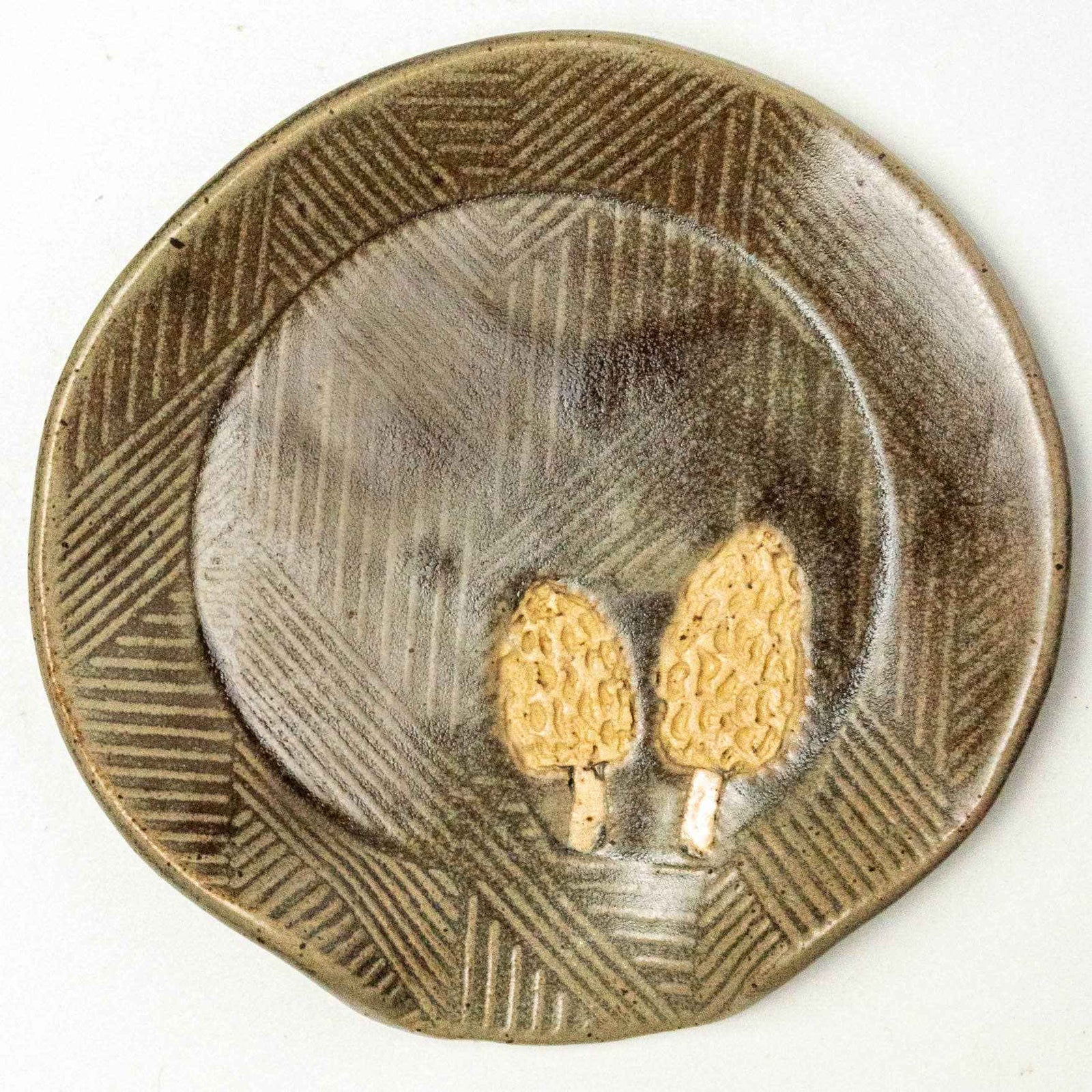 Morel Mushroom Ceramic Spoon Rest