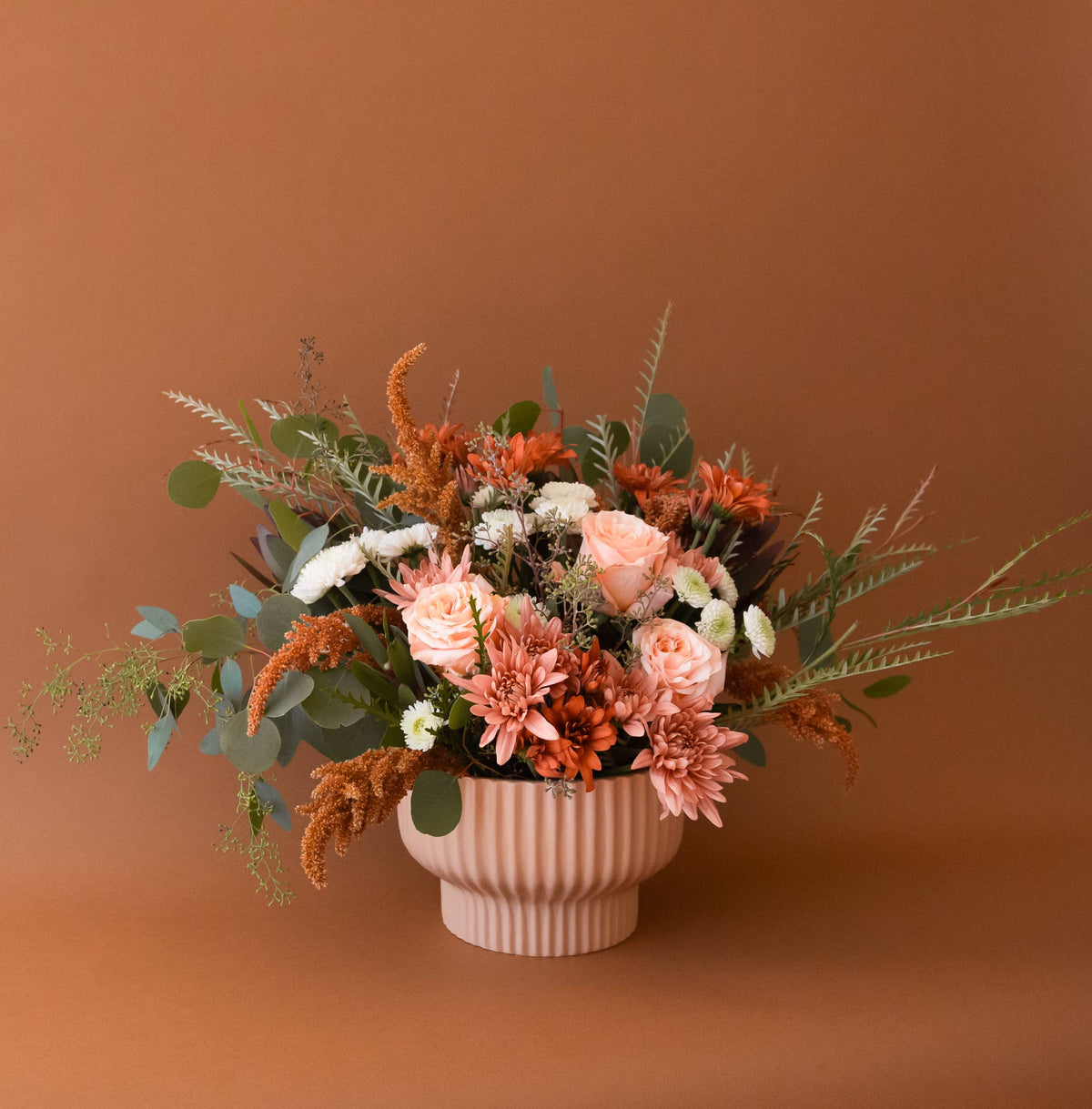 Presley Pedestal Planter | Latte
