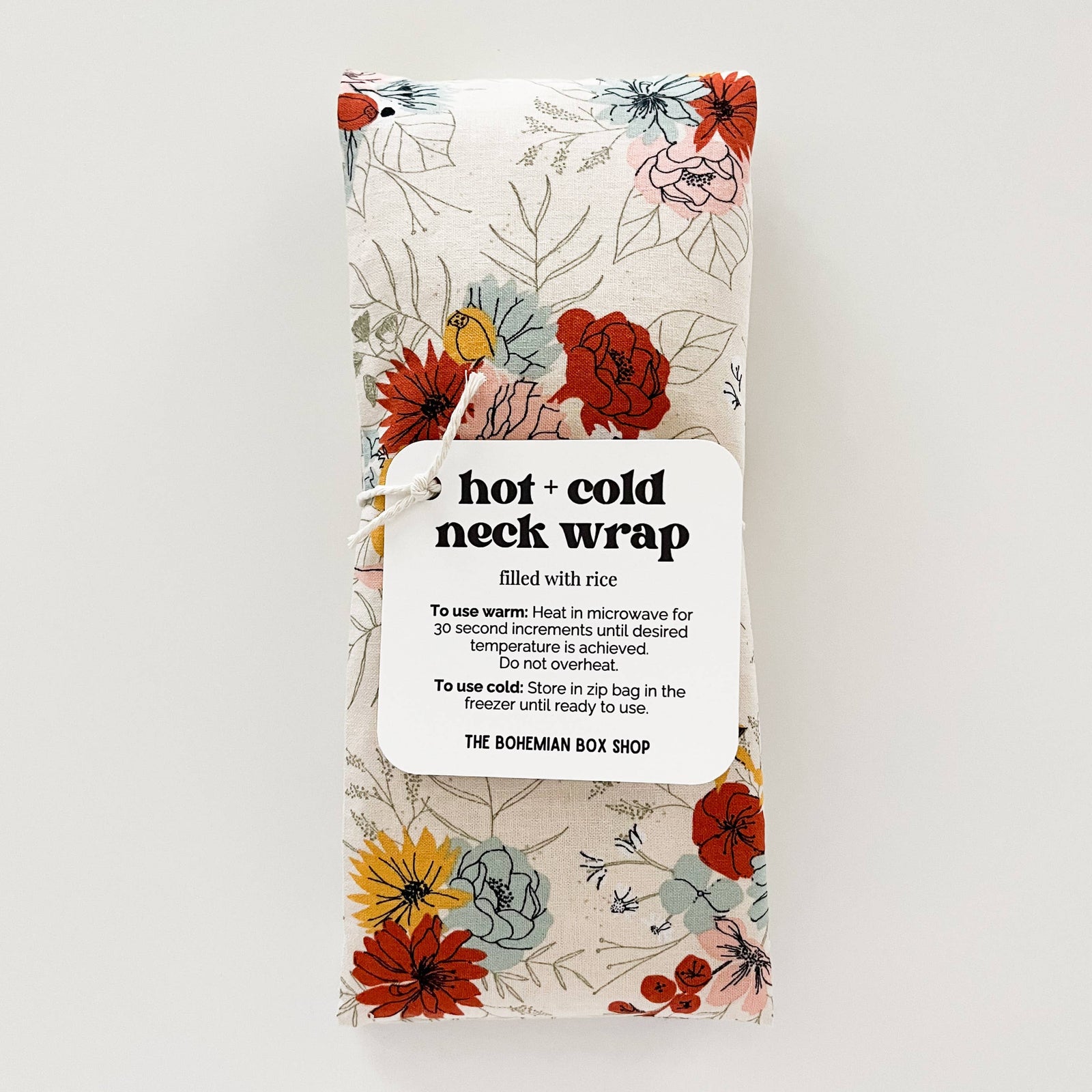 Hot & Cold Therapy Neck Wrap - Ivory Florals