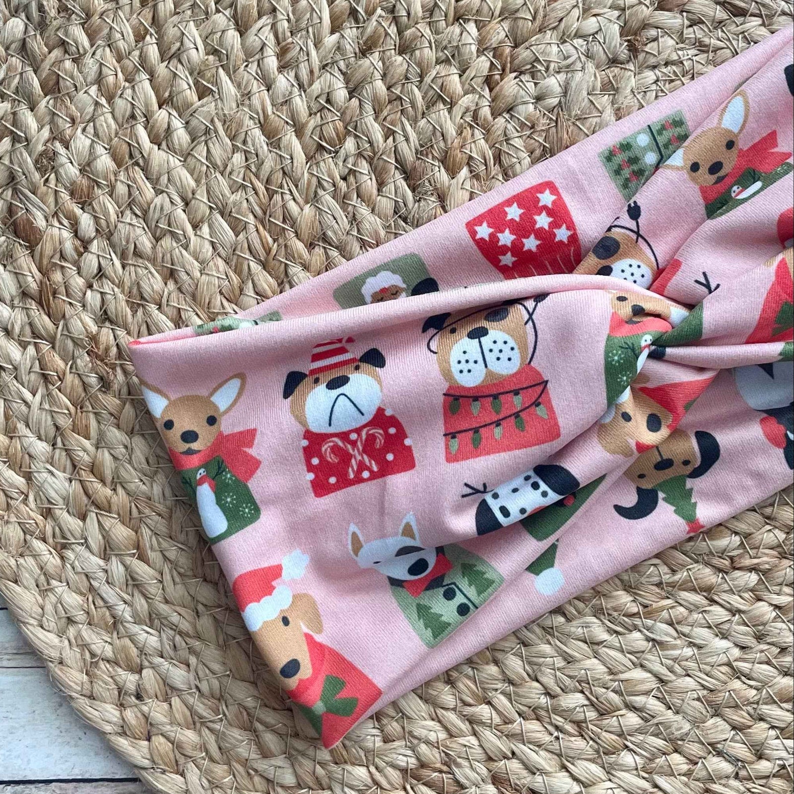 Sweater Pups Knit Twist Headband