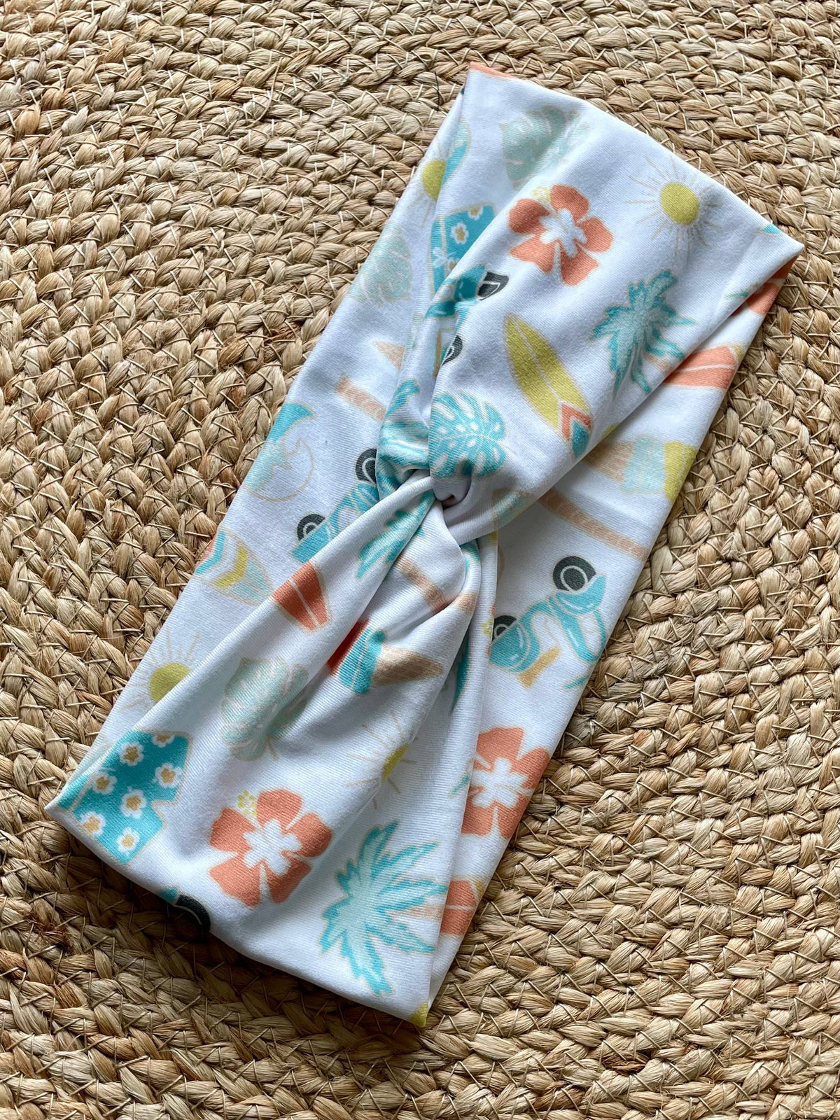 Tropical Summer Knit Twist Headband
