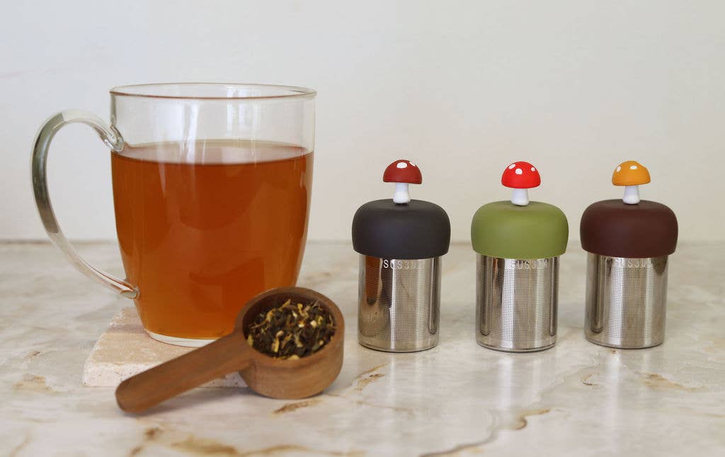 Yellow Mushroom Floating Tea Steeper