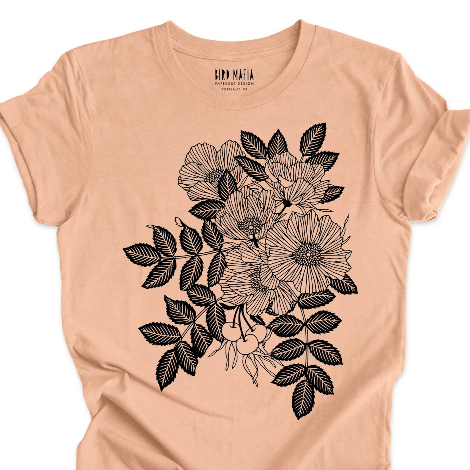 Wild roses t-shirt - Cedar Witch Goods
