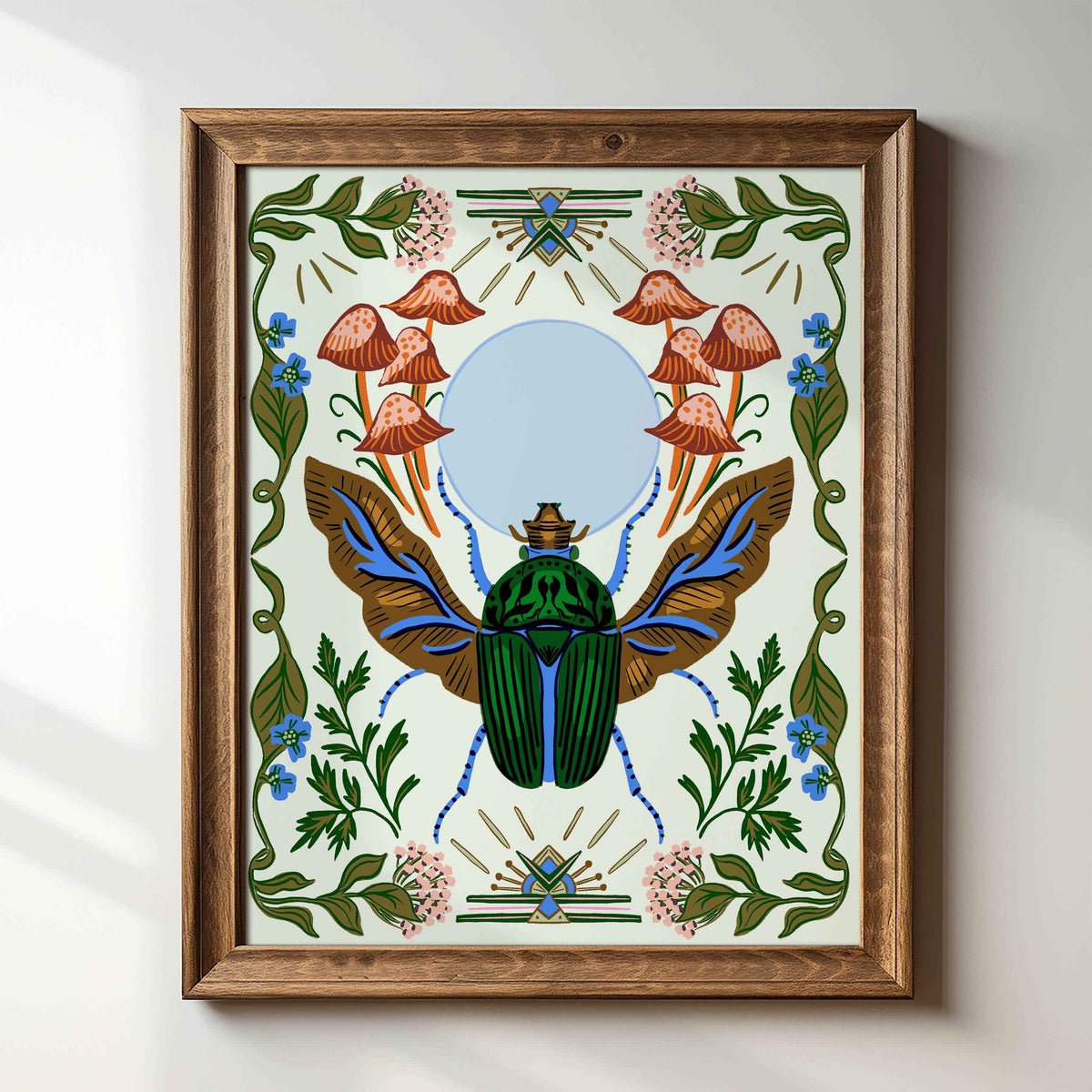 "Deco Scarab" - 8" x 10" Giclée Art Print