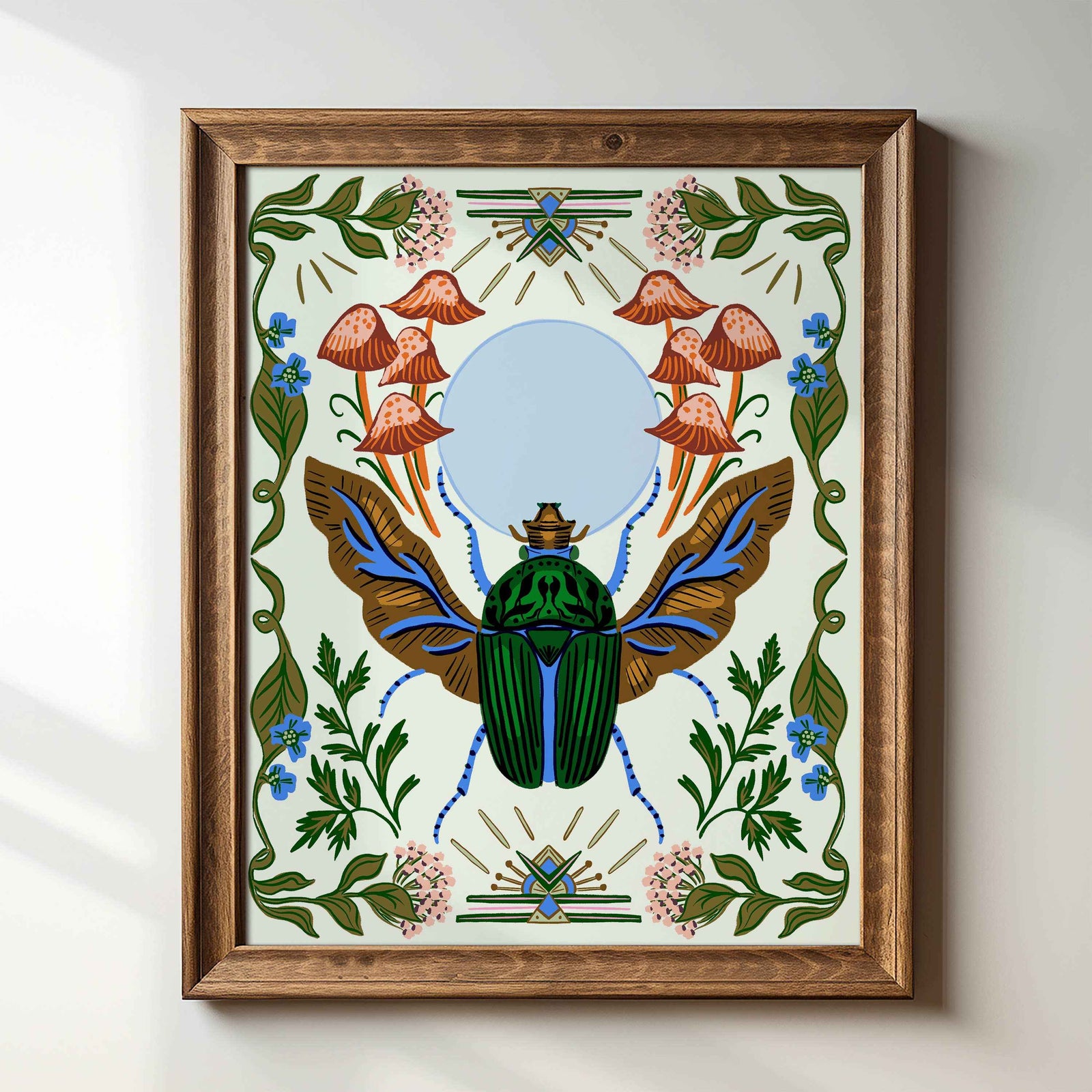"Deco Scarab" - 8" x 10" Giclée Art Print