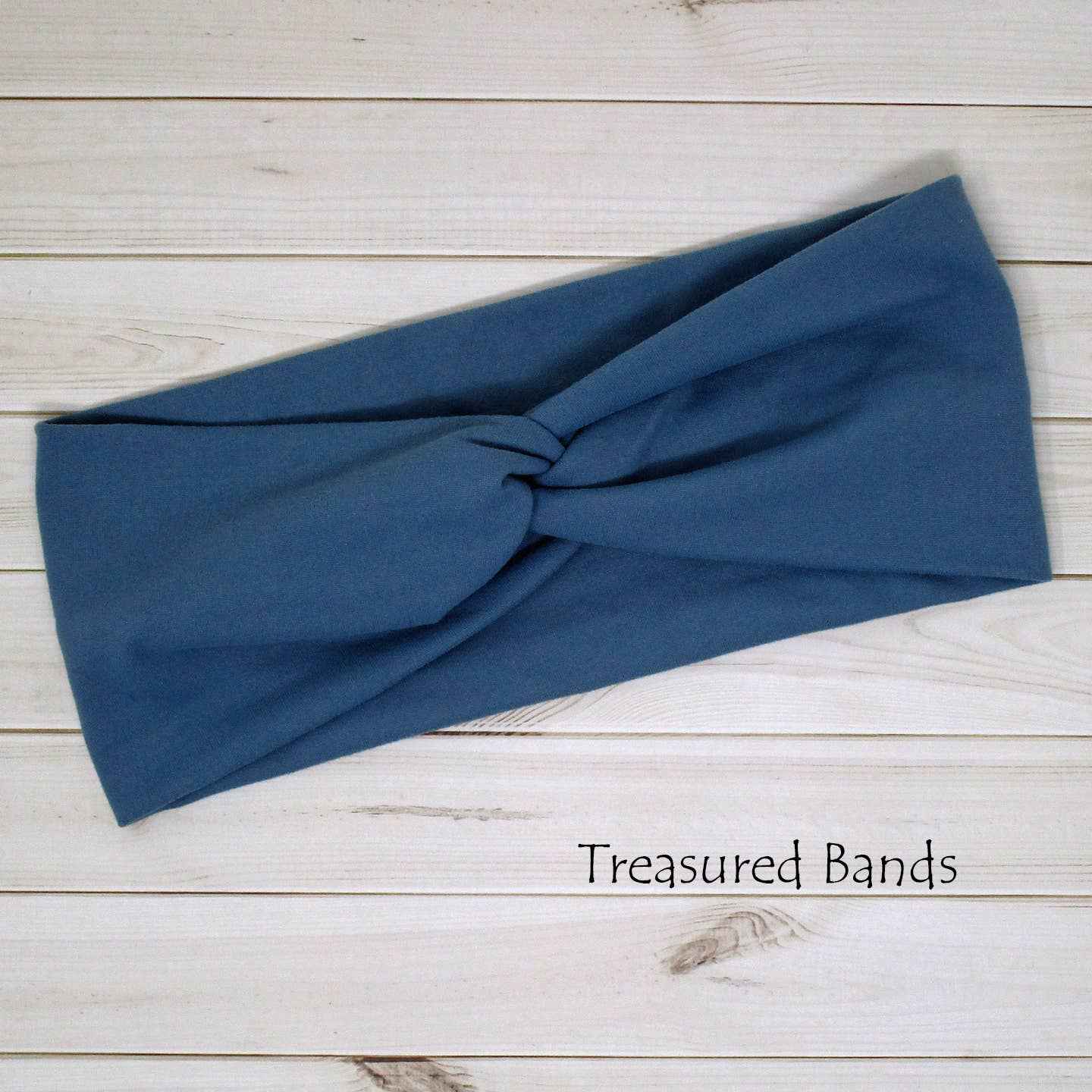 Blue Seas Solid Comfortable Wide Knit Twist Headband