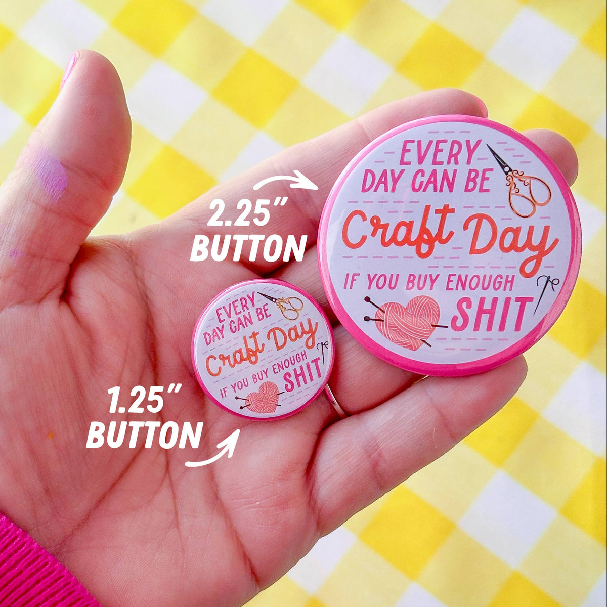 Crafty Bitch Magnet 2.25"