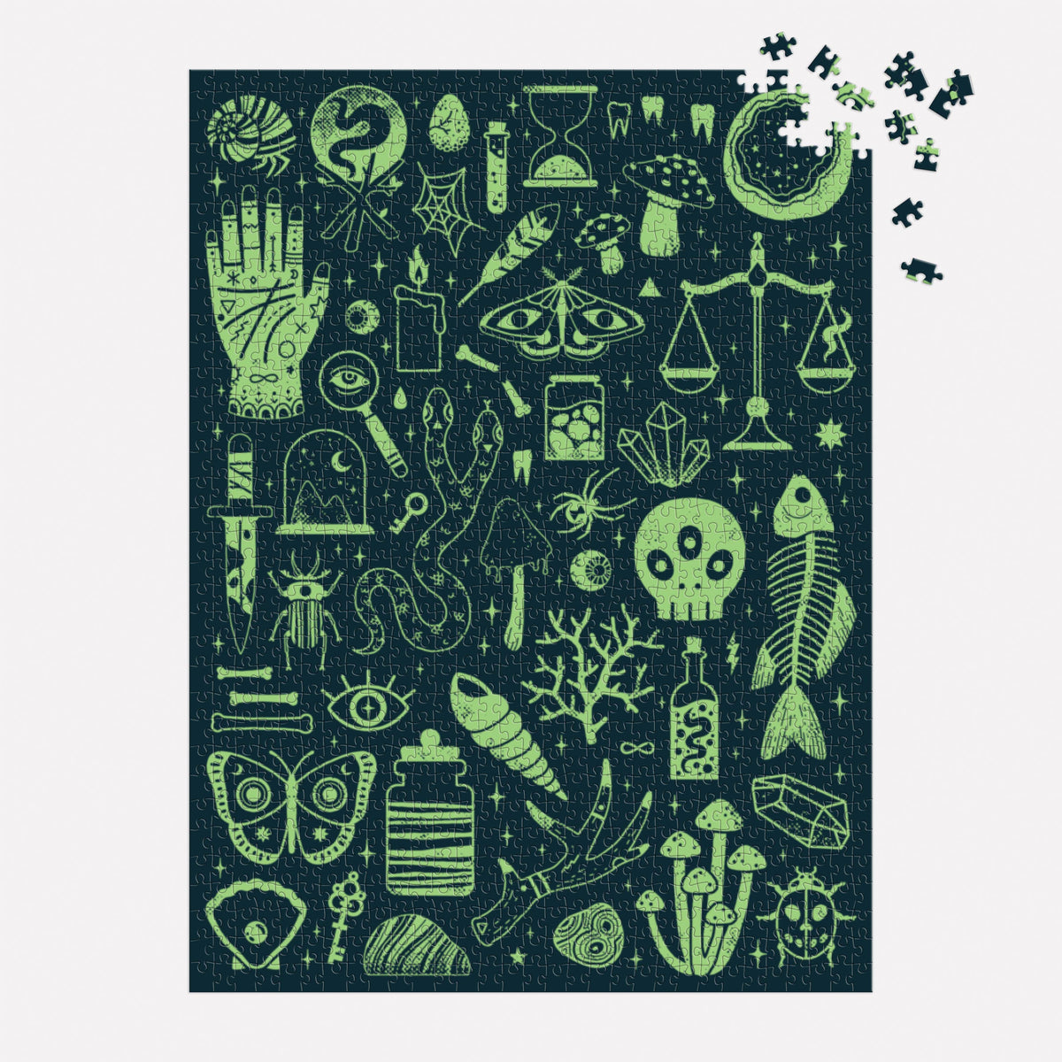 Occult and Curious 1000 Piece Glow in the Dark Puzzle