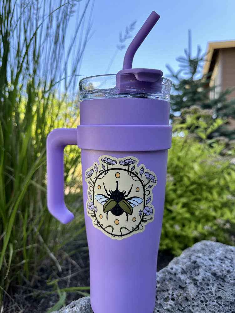 Floral Beetle - Vinyl Sticker
