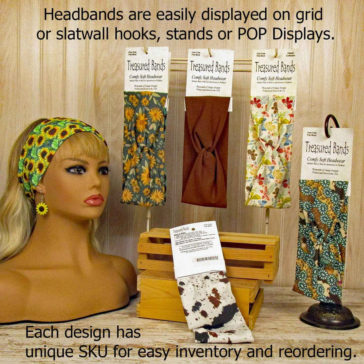 Boho Fan Teal Rust Gold Natural Print Knit Twist Headband