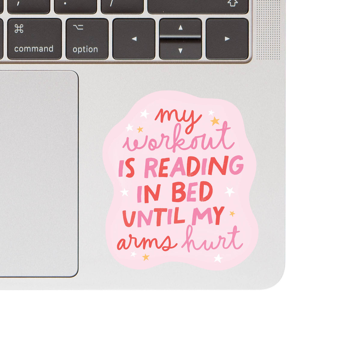Reading in Bed Bookish Humor Vinyl Sticker