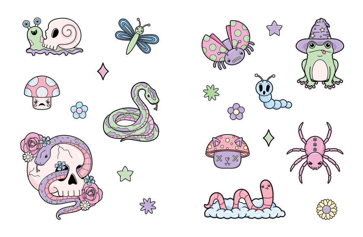 Creepy Cute Sticker Book by