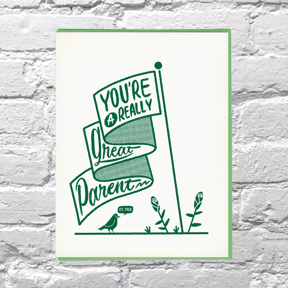 Really Great Parent Flag Greeting Card