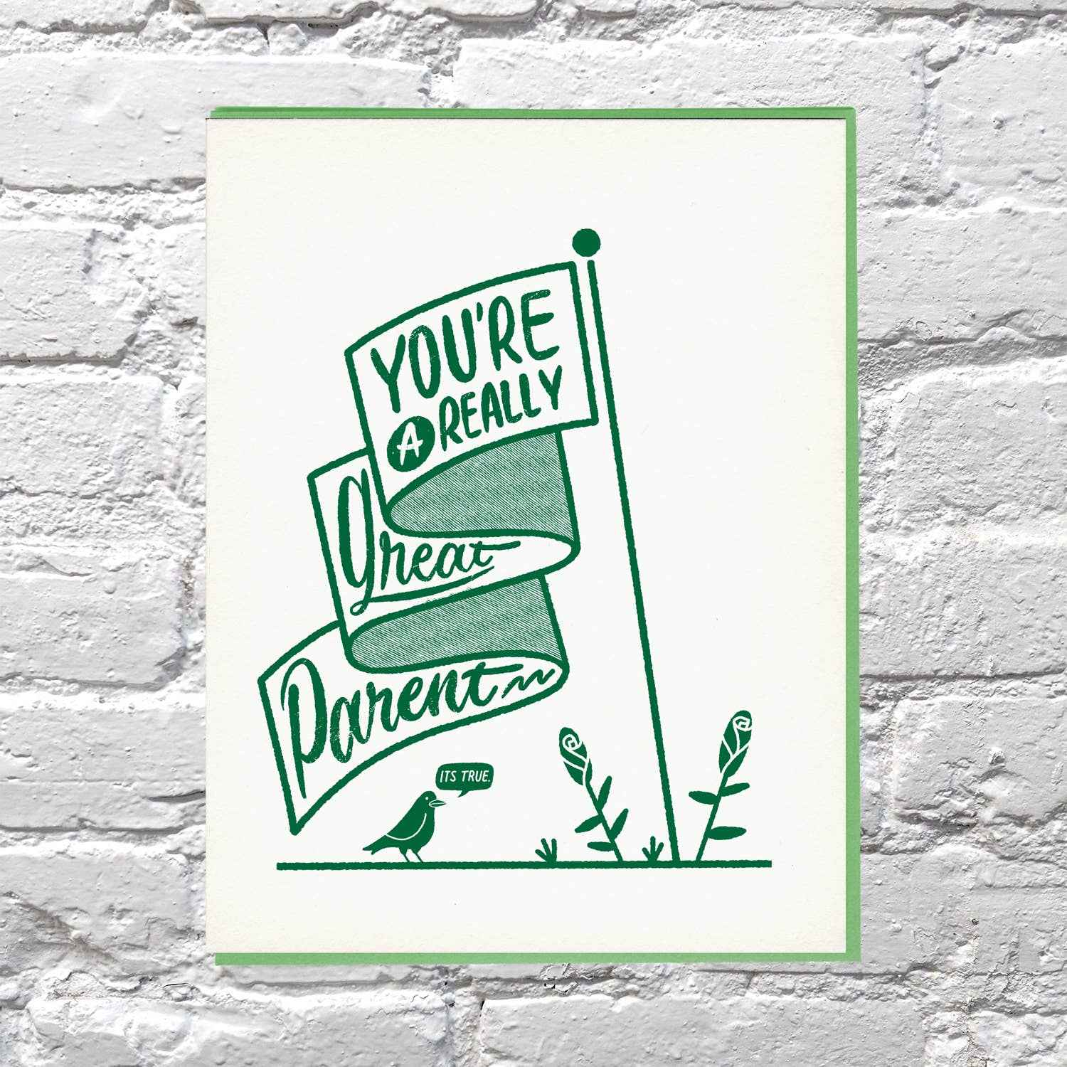 Really Great Parent Flag Greeting Card