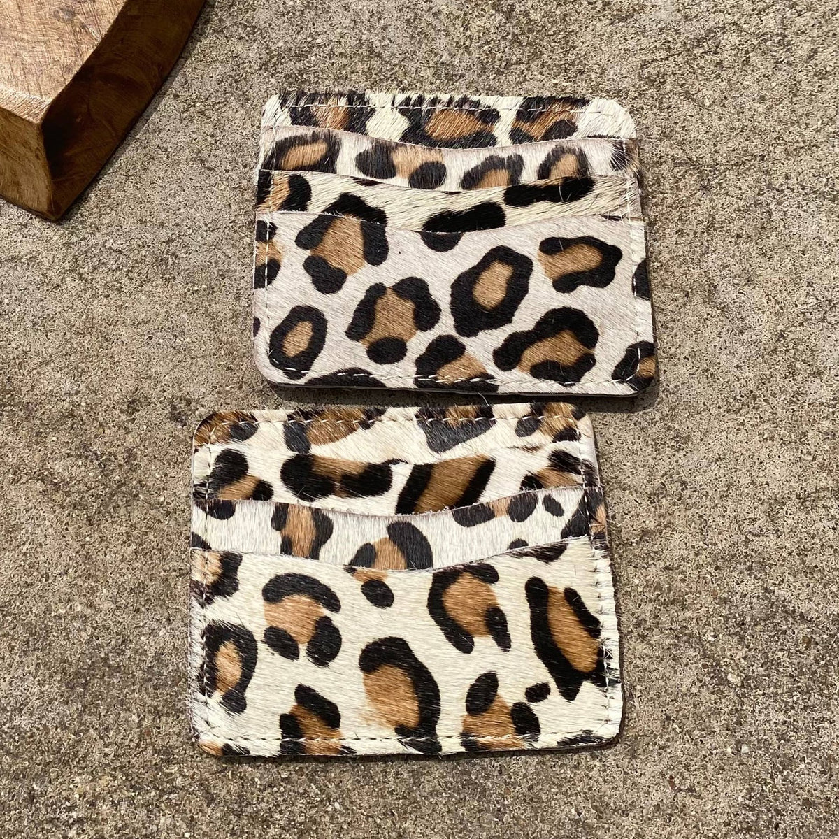White Animal Print Cowhide wallet