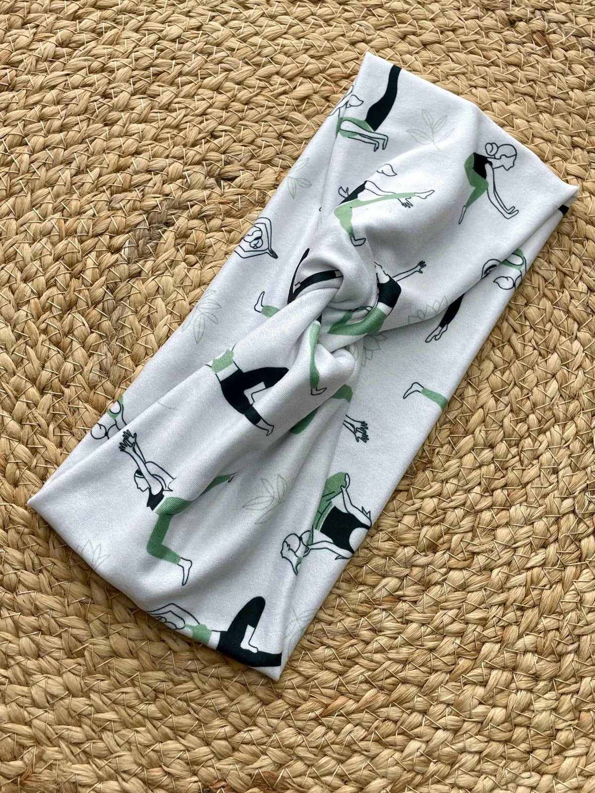 Yoga in Green Knit Twist Headband