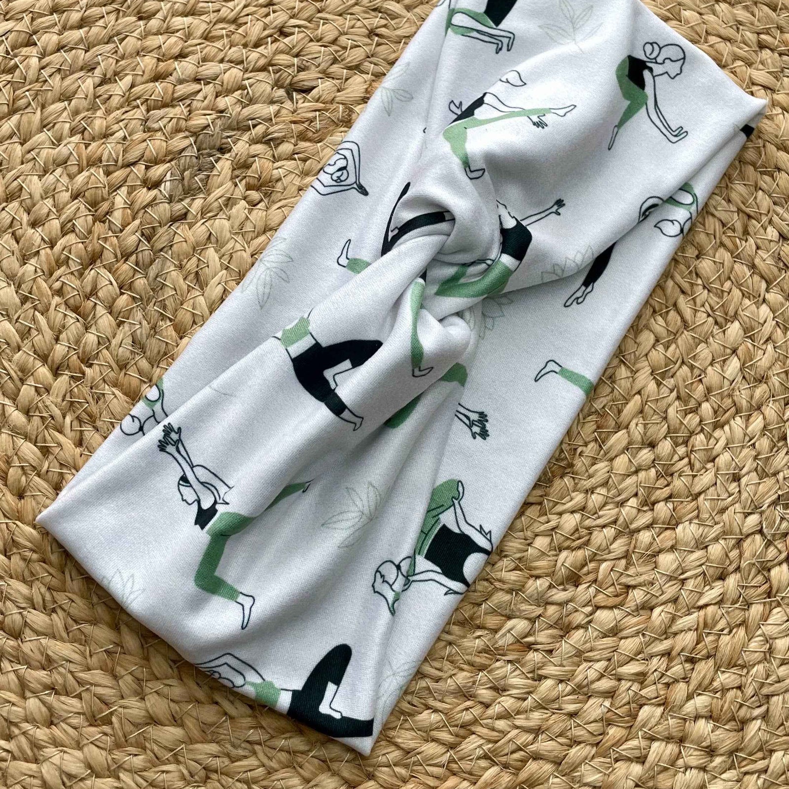 Yoga in Green Knit Twist Headband