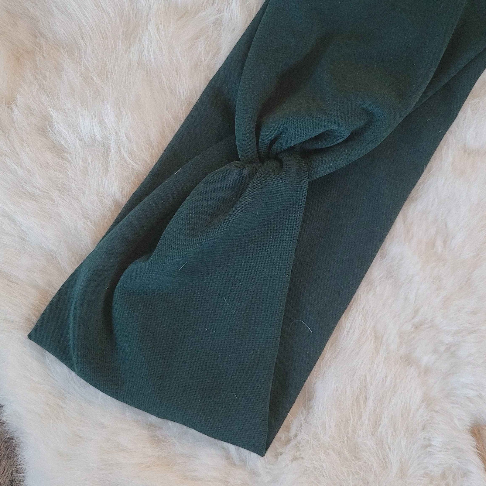 Forest Green Twist Knit Headbands