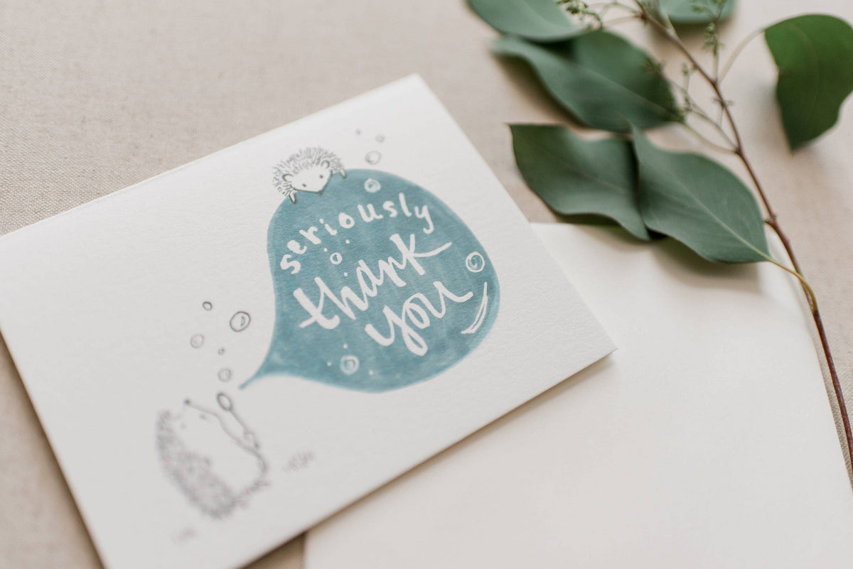 Hedgehog Thank You Note Greeting Cards | Box of 6