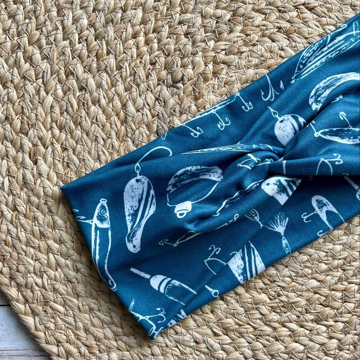 Fishing Tackle Knit Twist Headband