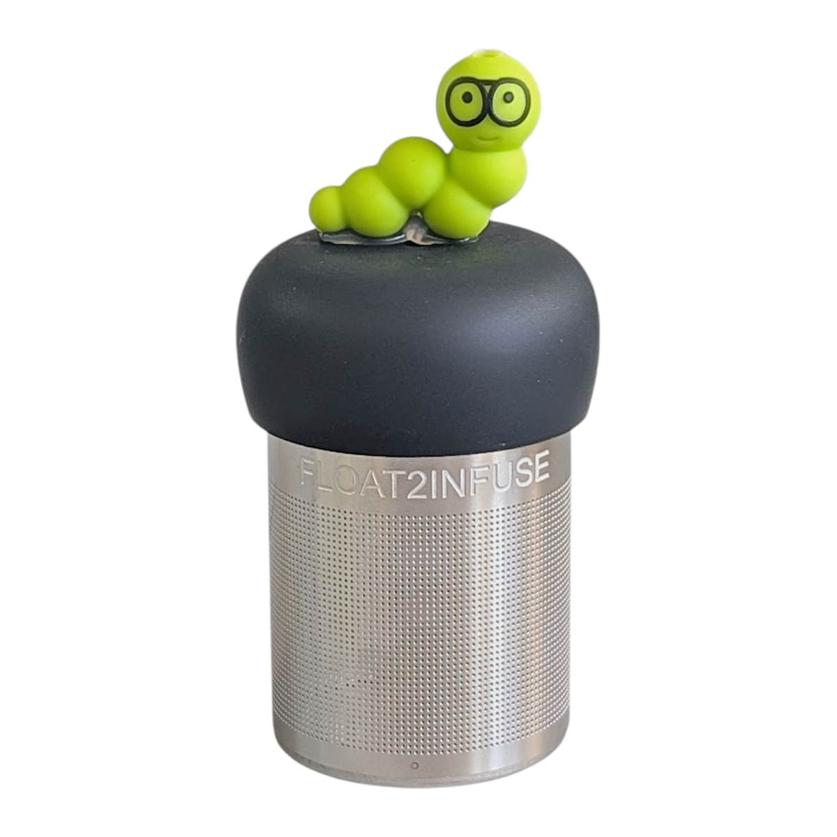 Bookworm | Floating Tea Infuser | Black Base | Green Worm