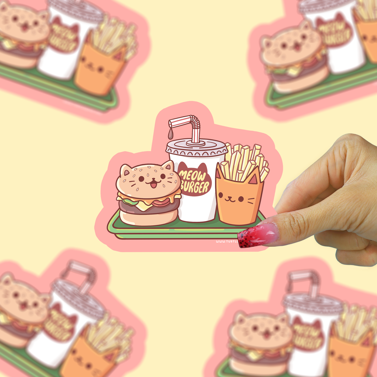 Meow Burger Vinyl Sticker