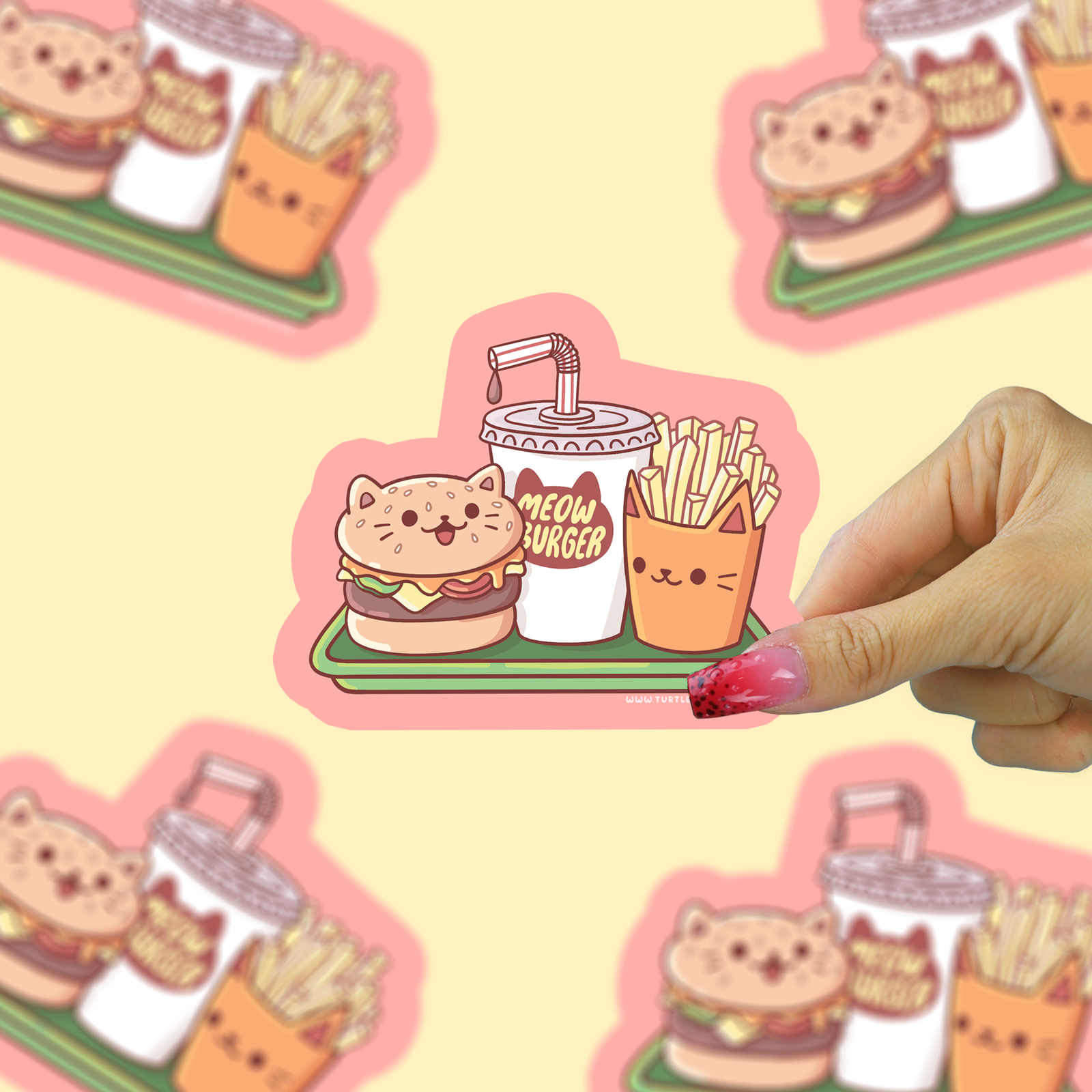 Meow Burger Vinyl Sticker