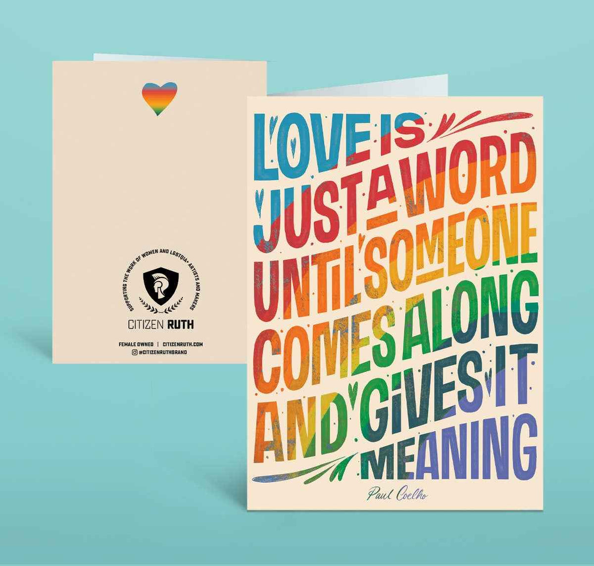 Love is just a Word card