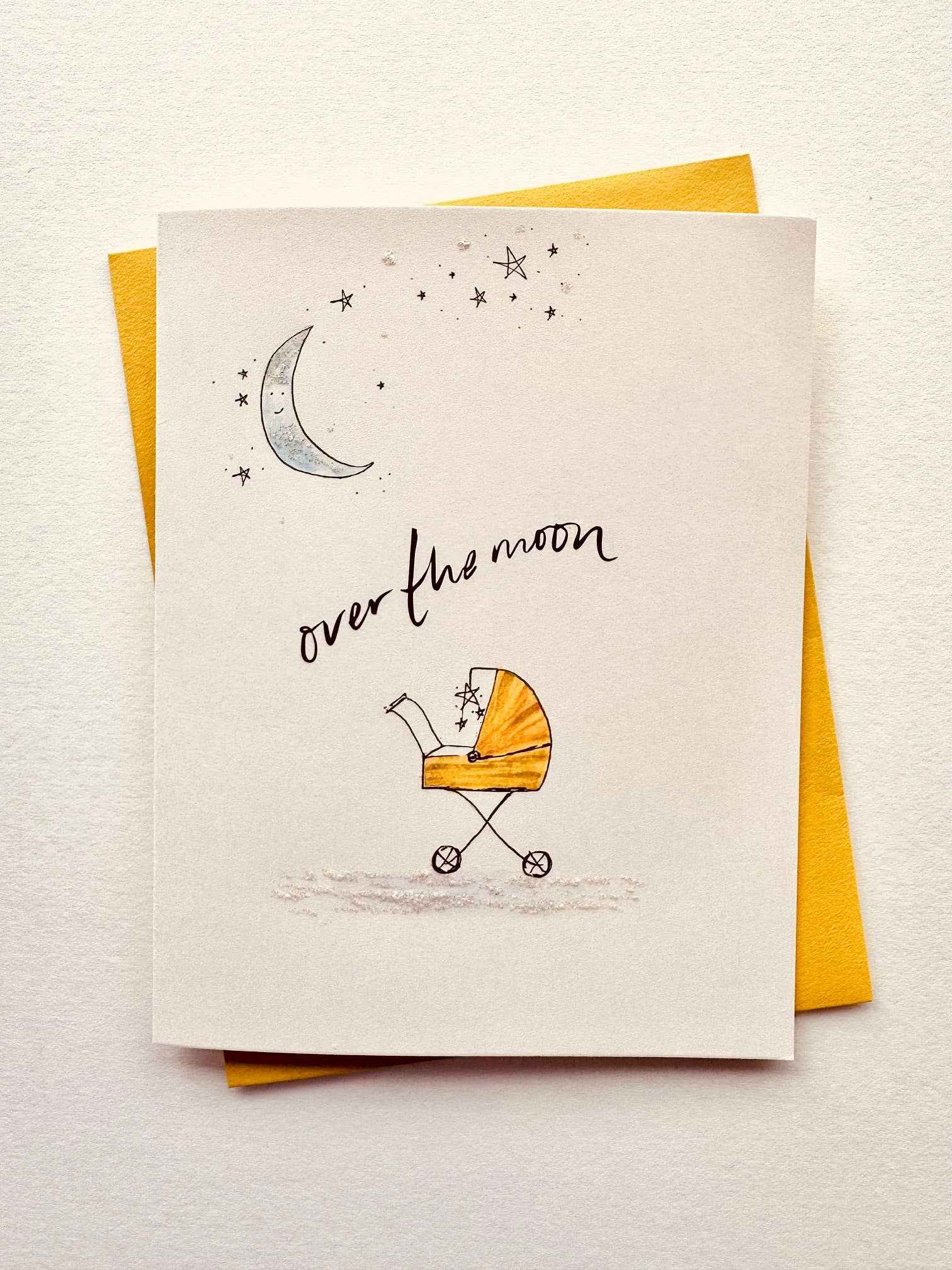 Over The Moon Baby Card Bassinet Stroller