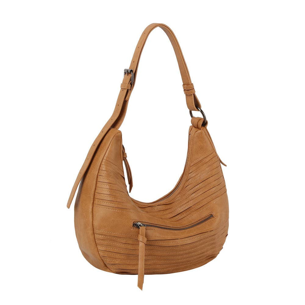 Grained leather hobo shoulder bag |  - Cedar Witch Goods
