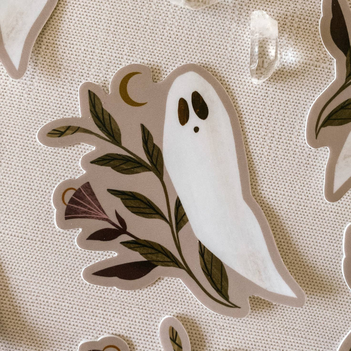 Ghost Moonflower 3&quot; Matte Sticker