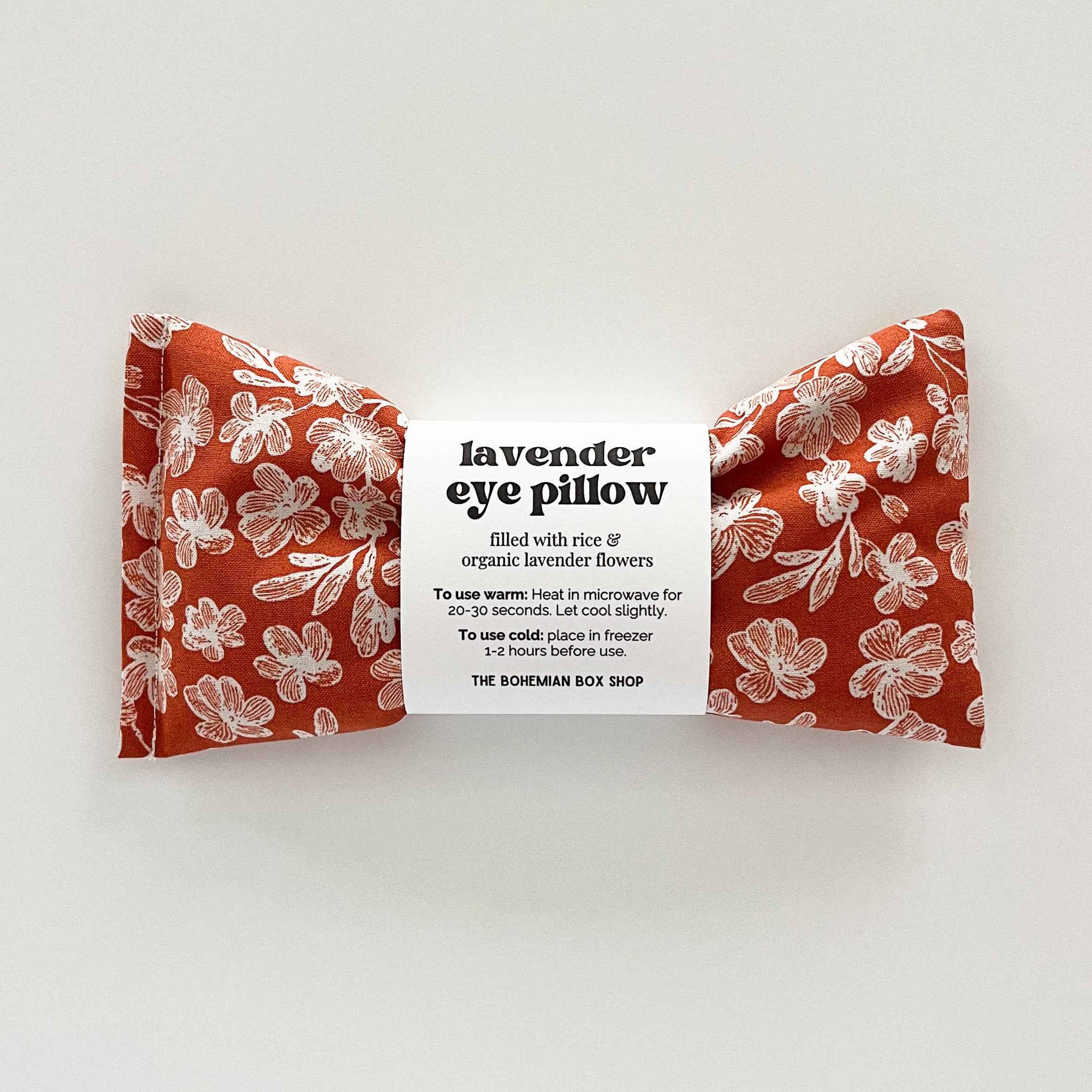 Lavender Eye Pillow - Rust Floral