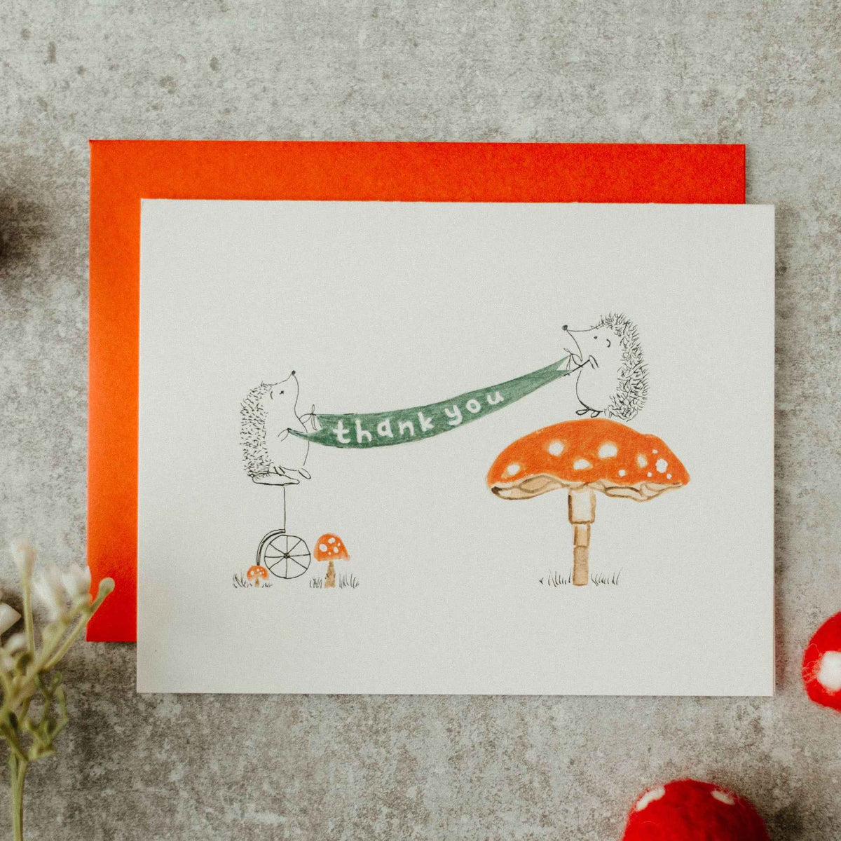 Mushroom Hedgehog Thank You