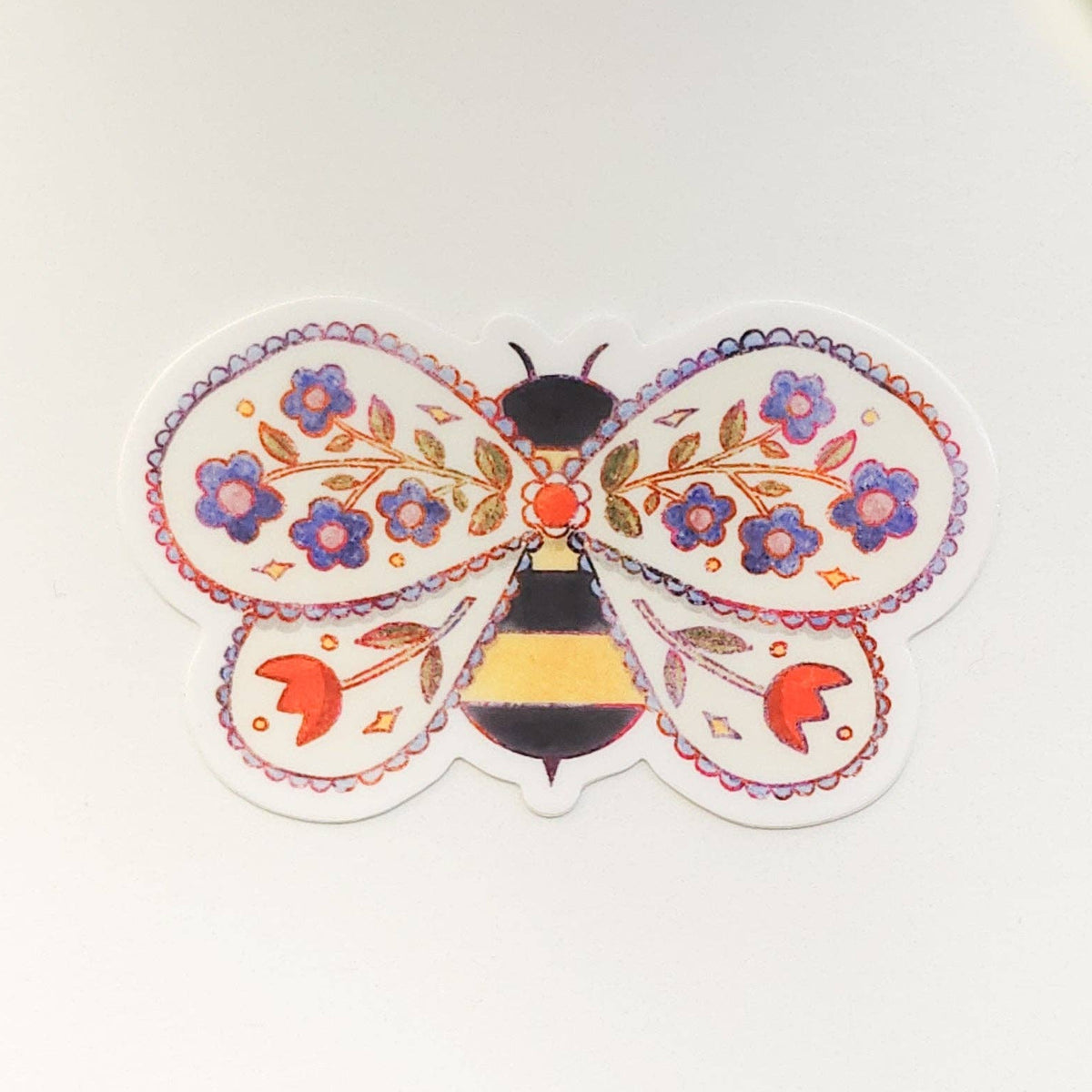 Floral bee sticker