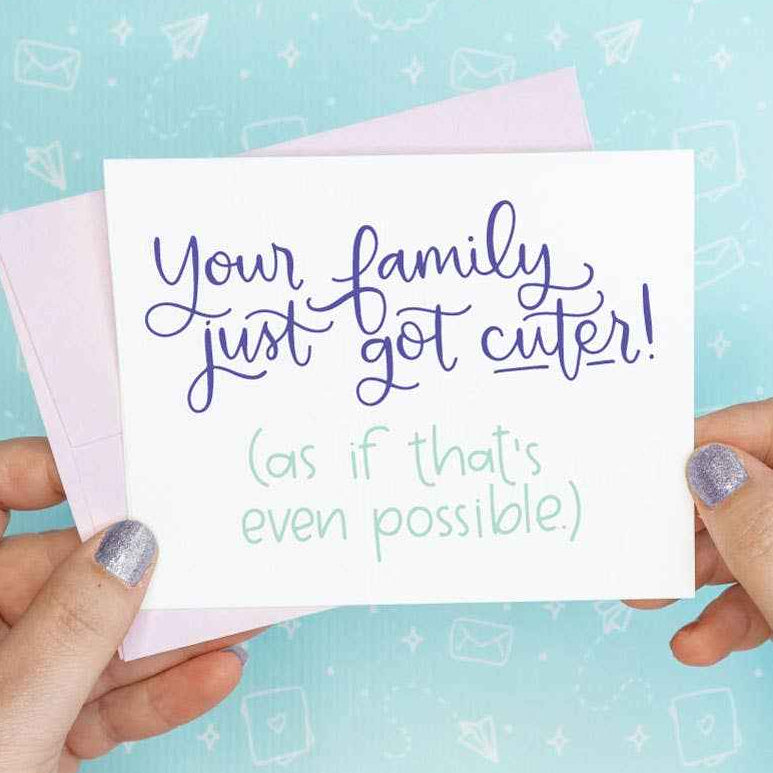 Cuter Family Baby Funny Recycled Greeting Card
